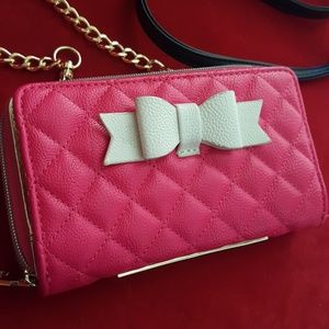 Betsey Johnson Hot Pink Wallet Crossbody